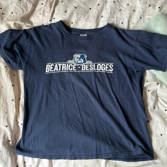 Béatrice-Desloges navy blue graphic tee - Picture 1 of 6